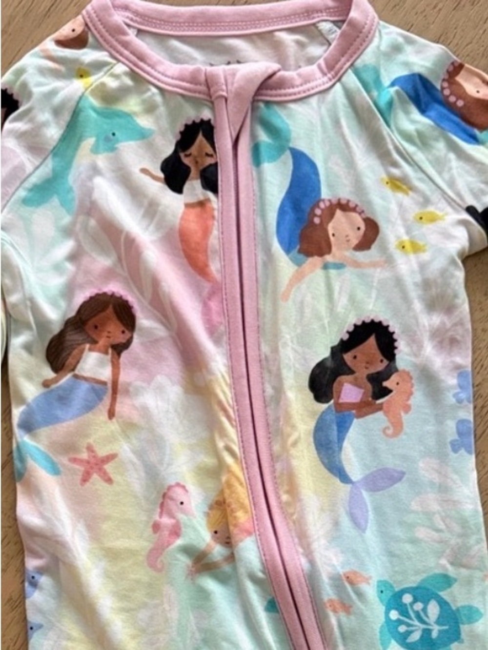 LITTLE SLEEPIES | Mystic Mermaids Bamboo Convertible Zip Romper